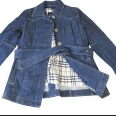 BURBERRY ライナー デニムジャケット 40 ノバチェックインディゴ