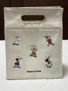 スヌーピーPEANUTS GANG 保冷ランチバッグ キャンバス素材