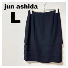 【美品】jun ashida ティアード タイトスカート ブラック Lのサムネイル