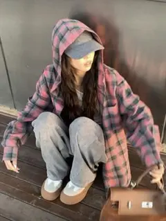 フード付きシャツ シャツ