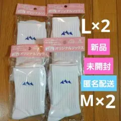 evian オリジナルソックス 4足セット 非売品　Lサイズ×2　Mサイズ×2