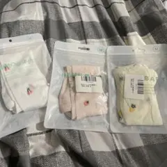 フルーツ柄ベビー靴下3足セット