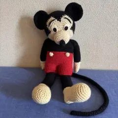 ミッキーマウスぬいぐるみヴィンテージあみぐるみディズニー