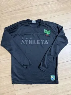 ATHLETA 長袖シャツ M 黒 ブラジル国旗