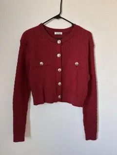 INGNI ゴールドボタンケーブルニットカーディガン