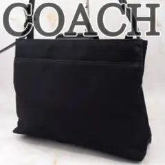 COACH コーチ ワンショルダーバッグ ナイロン レザー ブラック