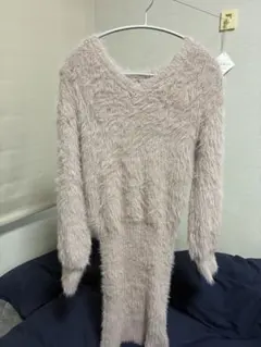 シャギーニットワンピース