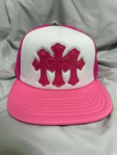 Chrome Hearts クロス パッチ メッシュ キャップ ピンクのサムネイル
