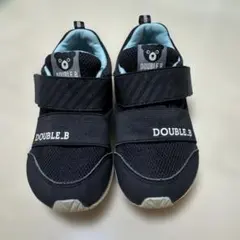 DOUBLE.B ベルクロシューズ ブラック