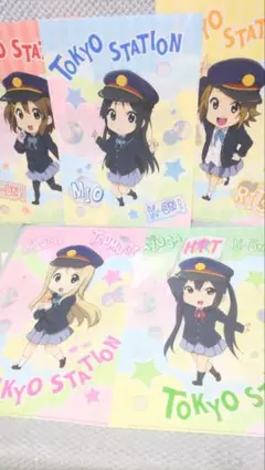 けいおん！東京駅限定クリアファイル5枚セット