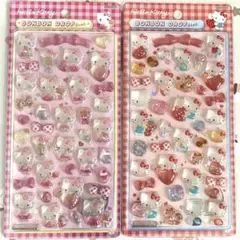 ボンボンドロップシール第2弾ハローキティピンク・赤セット