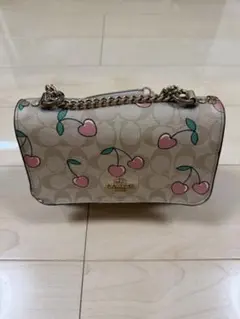 チェリー柄ショルダーバッグ