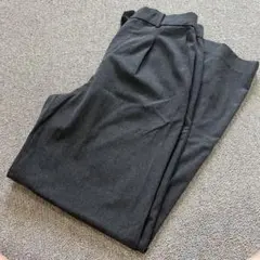 UNIQLO タックワイドパンツ 丈長め76cm