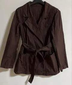 エストネーション　テーラードカラー薄手ブラウン色ジャケット　Fサイズ