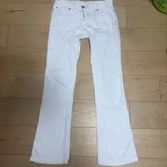 MK MICHEL KLEIN ホワイト デニムパンツ フレアのサムネイル