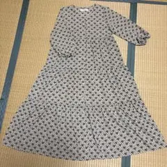 【AS KNOW AS】花柄ティアードロング ワンピース