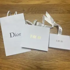 Dior 紙袋 3点セット ホワイト