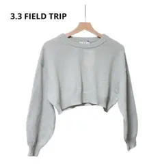 ​【タグ付】3.3 FIELD TRIP クロップドニット F ライトグリーン