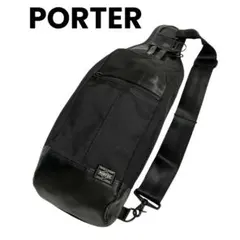 【美品】PORTER ポーター　ヒート　ボディバッグ　スリングショルダー　黒