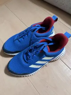 adidas キッズシューズ ジュニアシューズ　青/赤　23センチ