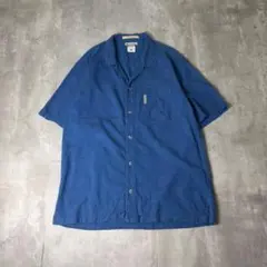Columbia RIVER LODGE 単色 オープンカラーシャツ L ブルーのサムネイル
