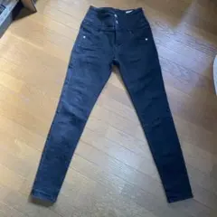 ハイウエストスキニーデニム ブラック