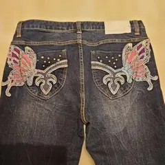 RED PEPPER デニムパンツ バタフライ刺繍 スタッズy2k W29のサムネイル