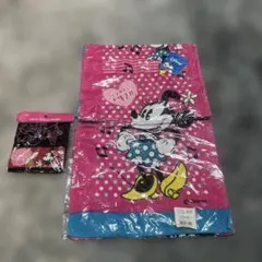 ディズニー ミニーマウス ミニタオル&フェイスタオル