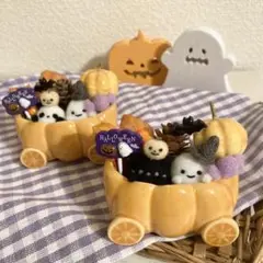 ハロウィンインテリア　黒猫　羊毛フェルト