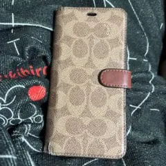 Xperia 8 COACH 手帳型ケース(汚れ、キズあり)