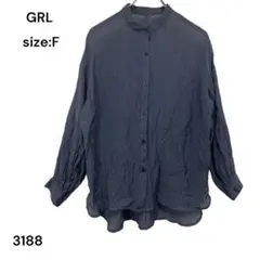 GRL　グレイル　シャツ　ブラウス　トップス　長袖　FREE おしゃれ