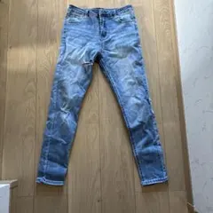 GRL ダメージスキニーデニム ブルー Lサイズ
