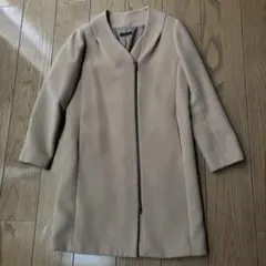 ノーカラー ロングコート　ヤマダヤ