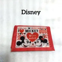 ディズニー　ミッキー&ミニーマウス三つ折り財布　マジックテープ　ヴィンテージのサムネイル
