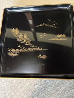 輪島塗り　漆器 膳 10枚セット 金彩 山水画 懐石膳