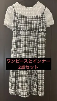 merry jenny チェックミニキャミワンピース