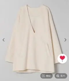 JEANASSIS ウールライクアッシュクVプルオーバー