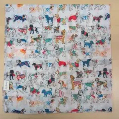 犬柄 スカーフ バンダナ 58cm角
