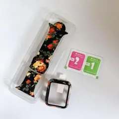 Apple Watch花柄シリコンバンドSEseries6/5/4/3/2/1