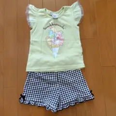 すみっコぐらし フリル袖Tシャツ＆ショートパンツのセット