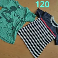 120cm ミッキーマウス 半袖 Tシャツ 男の子 子供服 保育園 幼稚園