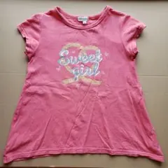 3can4on キッズ半袖Tシャツ 120cm ピンク 綿100%