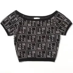 GYDA ロゴニットトップス GG TILE PATTERN SHORT