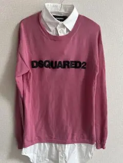 DSQUARED2 シャツレイヤードニット