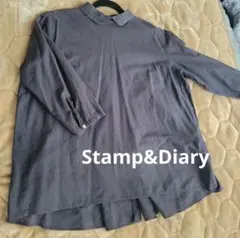 明日値段戻します☆Stamp&Diary　スタンプ&Diary　Aラインブラウス