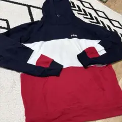 FILA パーカー トリコロールカラー