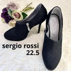 美品✨ セルジオロッシ ヒール 【37】 ブラック レザー 冠婚葬祭 美品✨ セルジオロッシ ヒール 【37】 ブラック レザー 冠婚葬祭