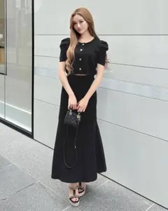 【新品】 Rady スカートニットセットアップ ブラック