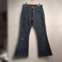 90s BIG JOHN ビッグジョン ベルボトムデニム ボタンフライ ヒッピー