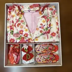 七五三 着物セット 赤 花柄　3歳　女の子